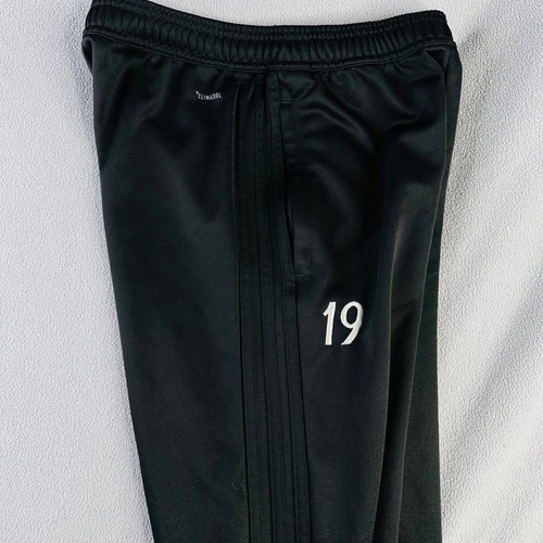 Adidas Athletic Pants Youth Large Tapered #19 Active Black Stretch - Picture 16 of 16
