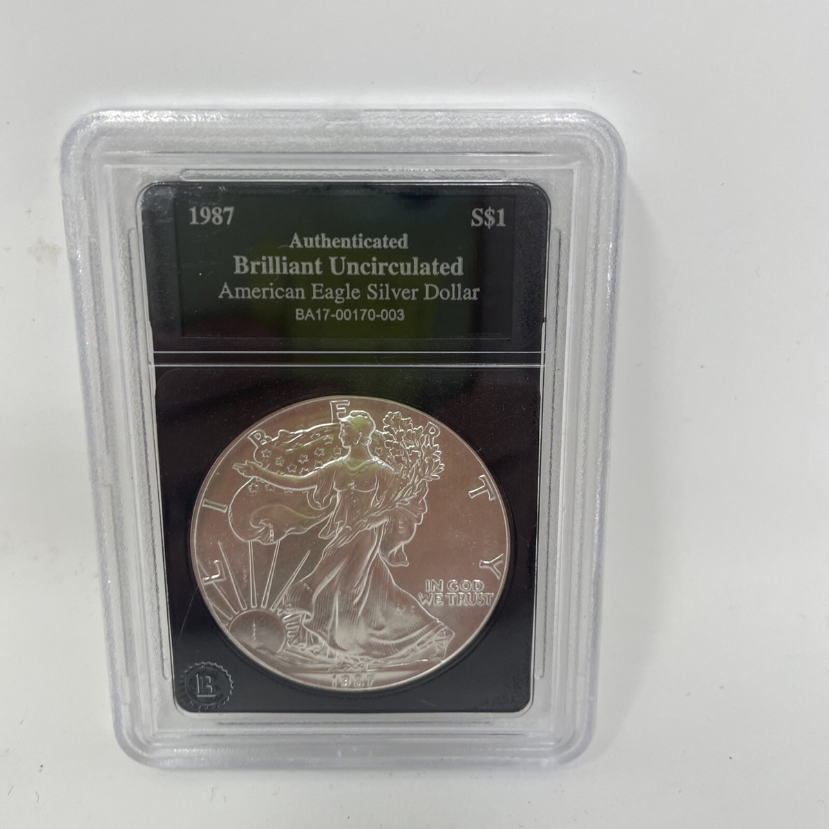 1987 Brilliant Uncirculated American SILVER Eagle $1 1 oz Silver