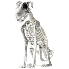 Halloween Skeleton Dog Figurine Statue Prop Sitting Skeleton Dog Halloween Decor