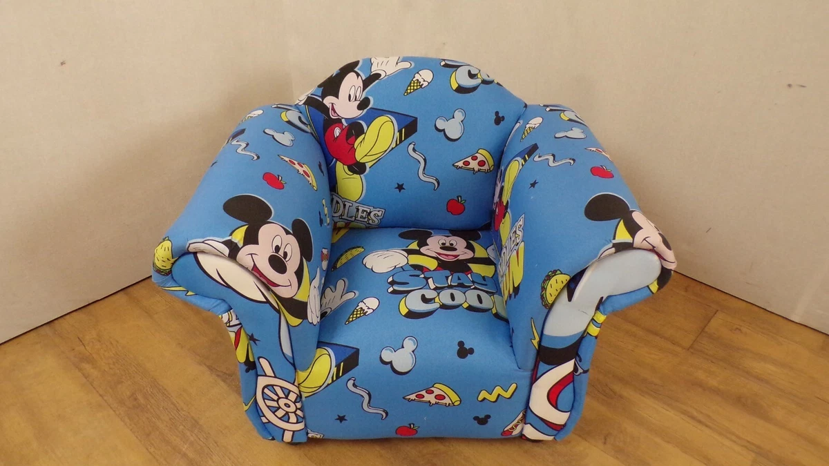 Children s Kids Armchair in Mickey Mouse Themed Fabric