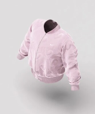 F&F Nike Drake CLB Certified Lover Boy Nocta Puffer Heart Bomber Jacket M PINK