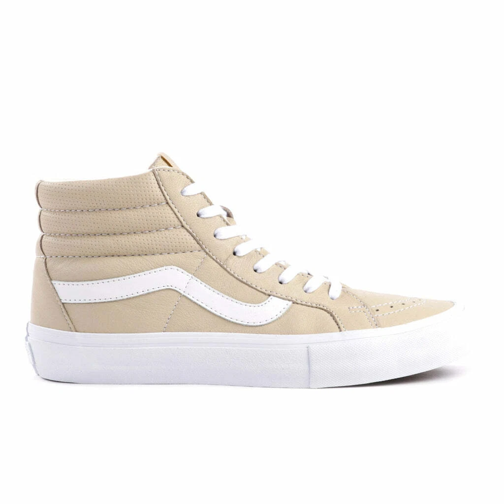 Cream top leather vans