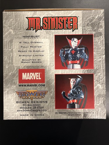 Mr. Sinister Marvel Mini Bust Bowen Designs #3358/6000 New in Box 2002~X-Men - Picture 3 of 5