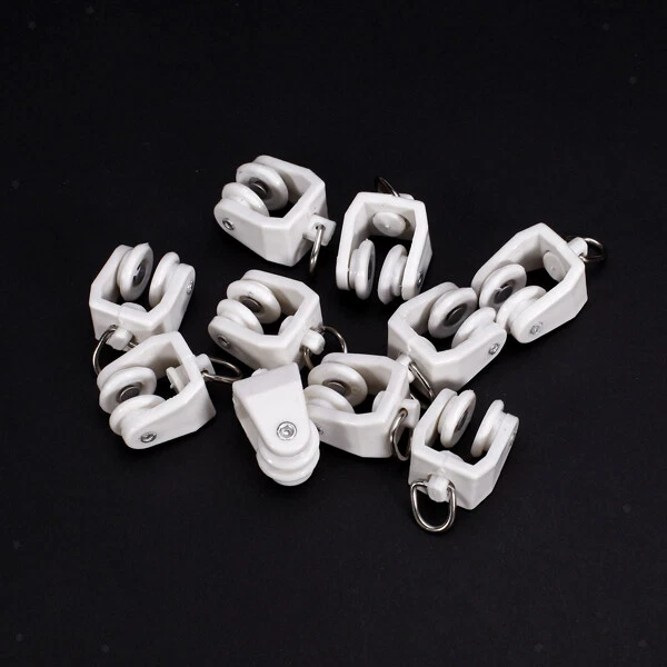 3X 10pcs Plastic Curtain Roll Track Runner Rail Runner with Eyelet - Image 3 of 4