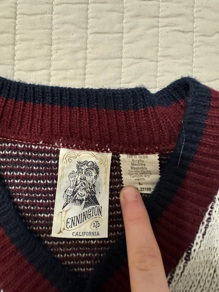 Suéter Grande Vintage Disney Kennington Mickey Goofy Golf Tejido Novedad Foto 4 de 4