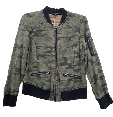 Dear John Jacket Women s Size S Camouflage Full Zip Two Front Pockets Camo