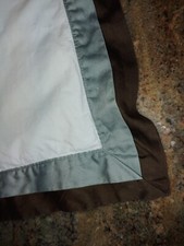 Restoration Hardware Cotton Double Framed Blue Brown Euro Sham 25" ITALY