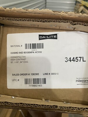 Da-Lite 94'' 34457L Cosmopolitan Electrol 50 x 80'' Motorized Screen (120V)