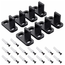 8X Sliding Barn Door Floor Guides Closet Hardware Wall Mounted with Screws N810