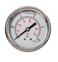 "63Mm 0-35 Psi 0-2.5 Bar 1/4\" Glyzerin Manometer Druckluftmesser MessgeräT"