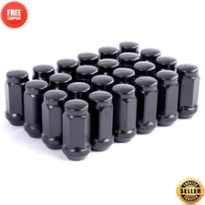 24 PC 14X1.5 Lug Nuts Black 19Mm Hex Compatible with Chevy GMC 6 Lug Aftermarket