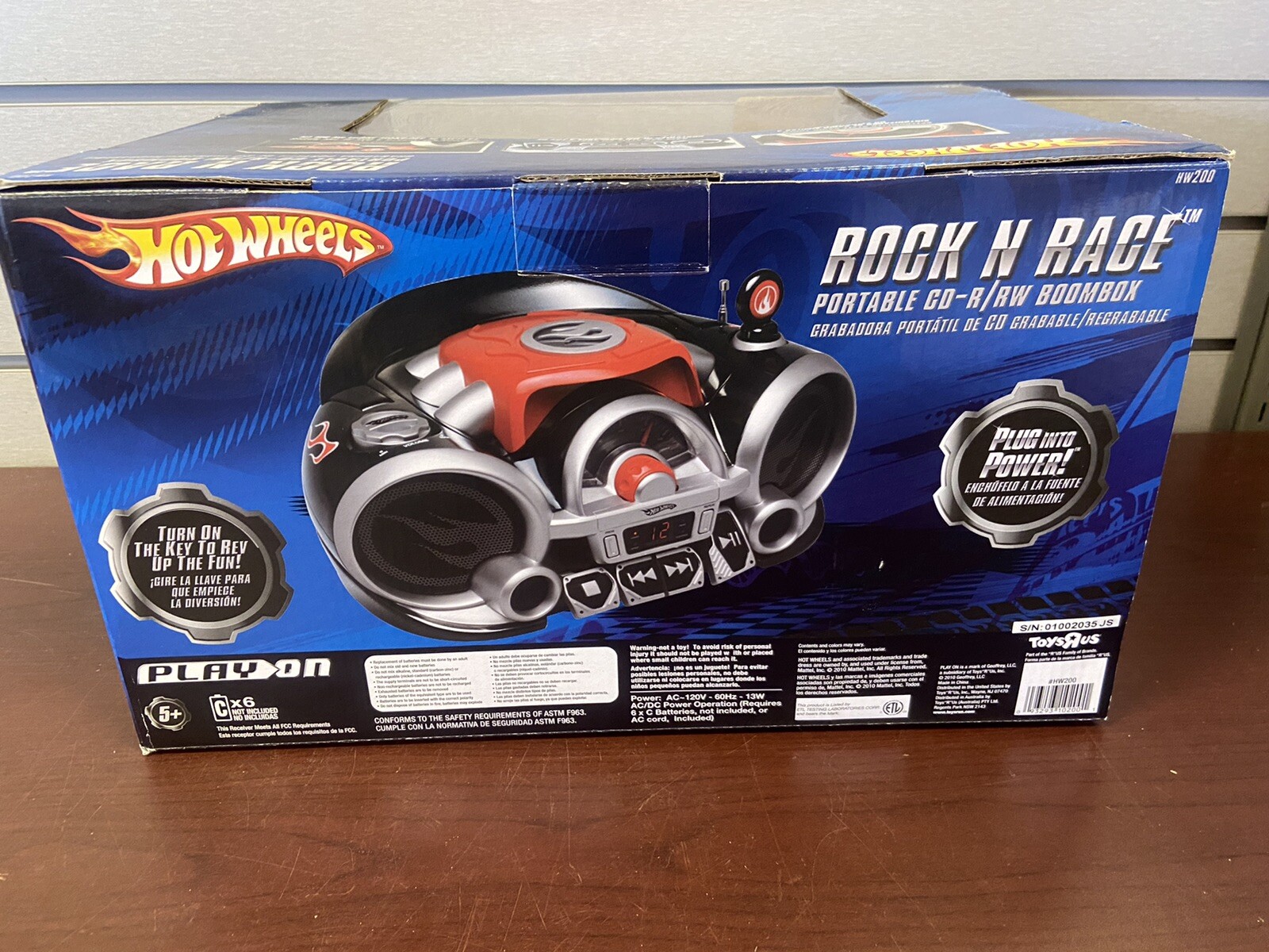 Hot Wheels 2008 AM/FM Radio CD Rock N' Race Boombox Red/Black W/ Box eBay
