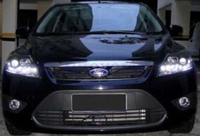 FARI FORD FOCUS 2 C307 DAL 2008-2011 DAYLINE A LED NERI//CROMO LED DIURNI