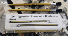 Horse Typewriter Eraser with Brush No.7011 Pencil Vintage Office Tool - Set of 2