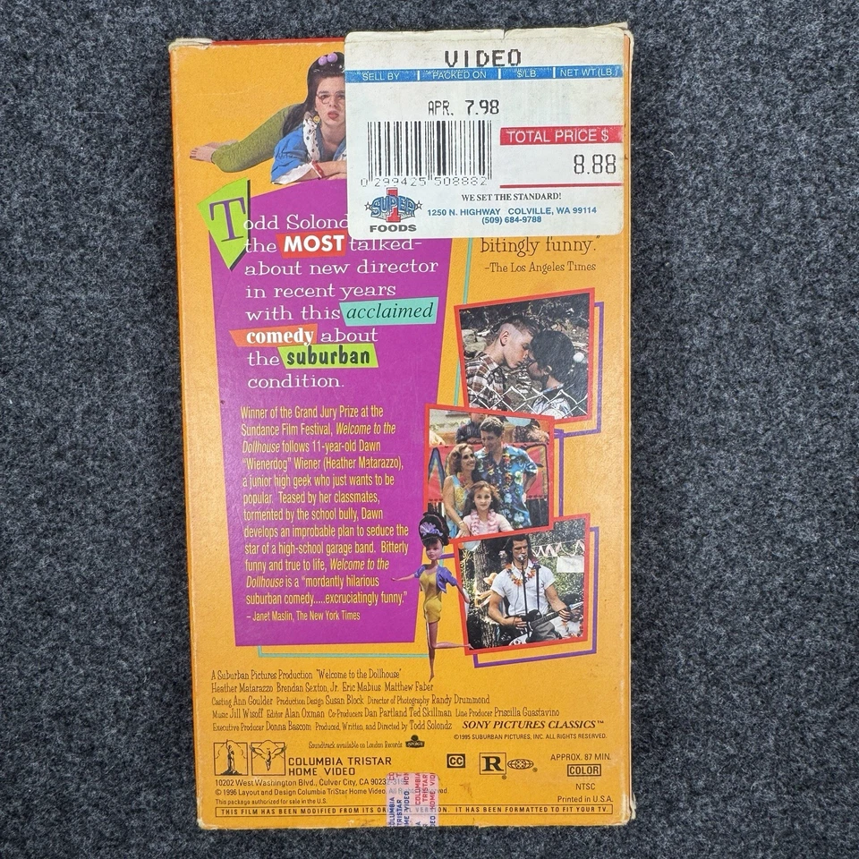 Welcome to the Dollhouse VHS 1996 Todd Solondz Comedy Tested - Image 2 of 4