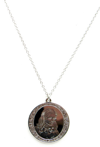 FRANKLIN MINT 74 MOTHER'S DAY MOTHER CHILD PENDANT NECKLACE MEDALLION STERLING