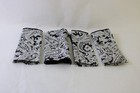 Set of 4 Black and White Paisley Pattern Cloth Napkins 16" Square — photo 2