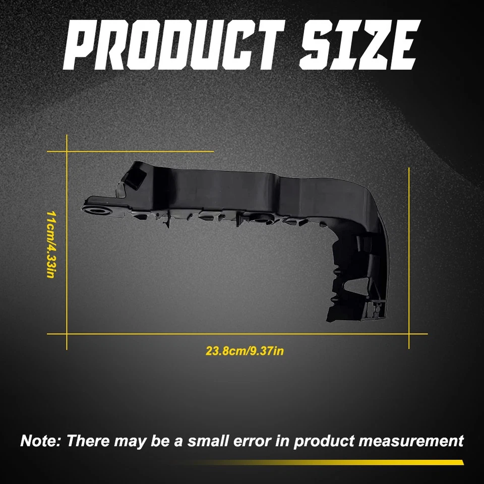 2X Soporte de parachoques delantero derecho derecho derecho negro para modelos Audi A3 Quattro 2015-2018 Foto 2 de 4