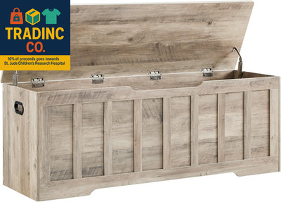 51.2'' Storage Chest Extra Large,Storage Bench with 2 Safety Hinges,Shoe Bench,51