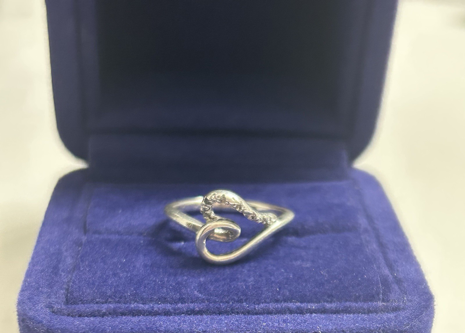 Infinity Sterling Silver Heart Ring - image 3