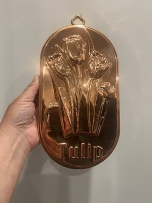 Vintage Old Dutch International Handcrafted Copper Tulip Wall Decor Mold w Tag