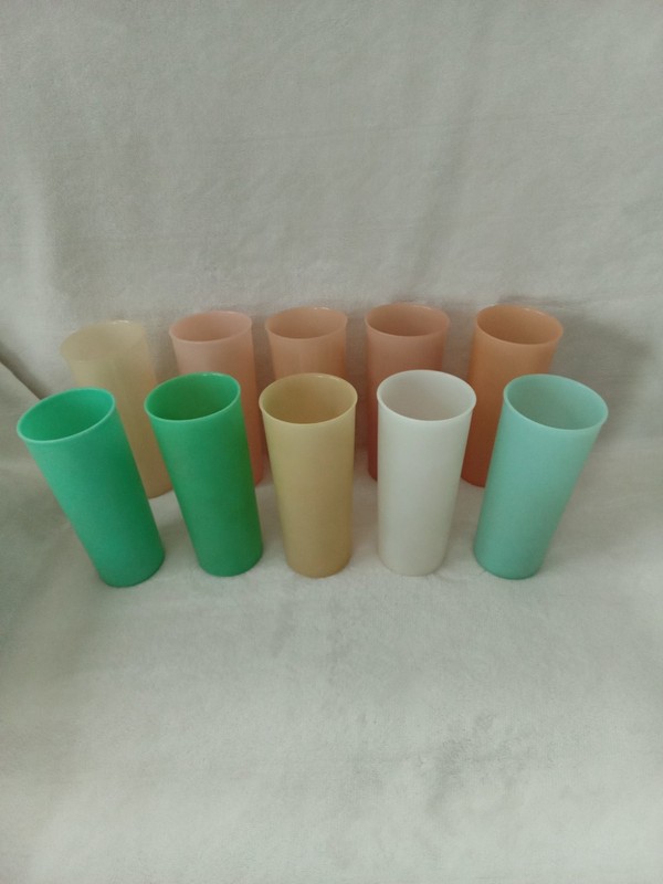 Set of 10 Vintage TUPPERWARE Tumblers/Different Colors and Styles