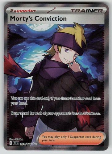 Morty's Conviction 201/162 UR Temporal Forces Pokemon Holo