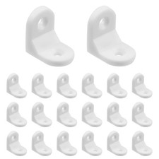 L Bracket Plastic Corner Braces,2 Holes White Furniture Corner Brace Angle Br...