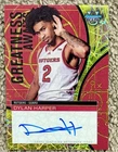 Dylan Harper RC AUTO /75 RARE YELLOW LAZER 2024-25 Bowman Best Greatness Awaits