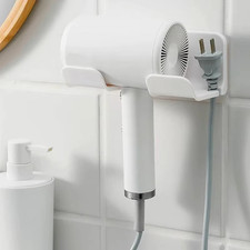 Wall Mounted Hair Dryer Holder Organizer Stand Bathroom Shelf