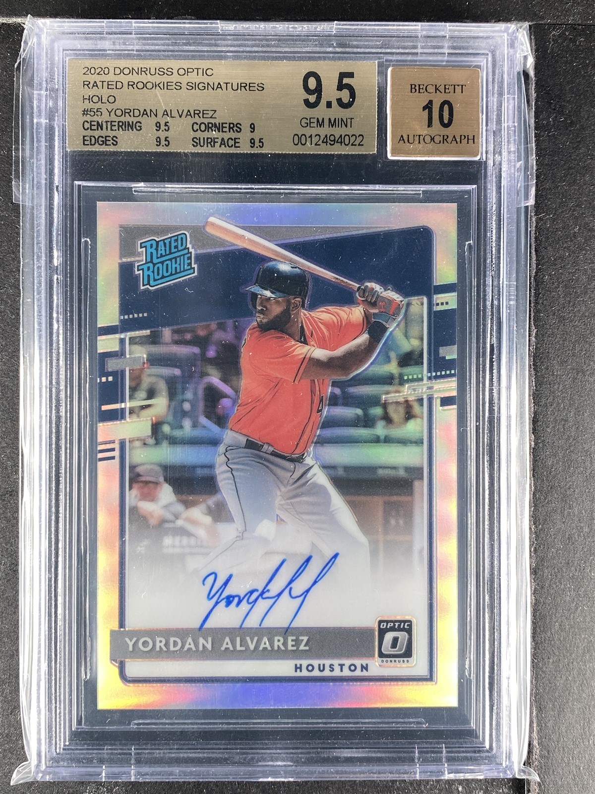 Alvarez, Yordan - 2020 Optic - Rated Rookie - Autograph - BGS 9.5