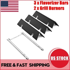 7635 Flavorizer Bars + 69785 Grill Burner Tubes for Weber Spirit I & II 200