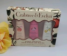Crabtree Evelyn Hand Therapy 3pc Shea Butter Hand Cream Set 0.9oz Travel