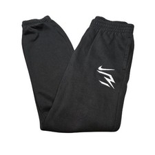 Nike Kids 3 Brand Fleece Sweatpants Black Joggers Signature Logo Pants L