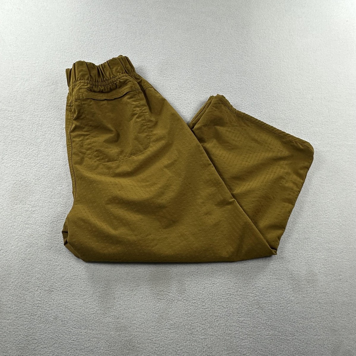 Title Nine Pants Womens Medium Yellow Slaycation Wide Leg Cropped