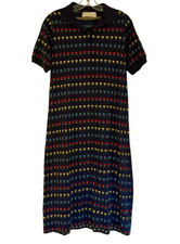 B.G. Day vintage floral print polo dress size M