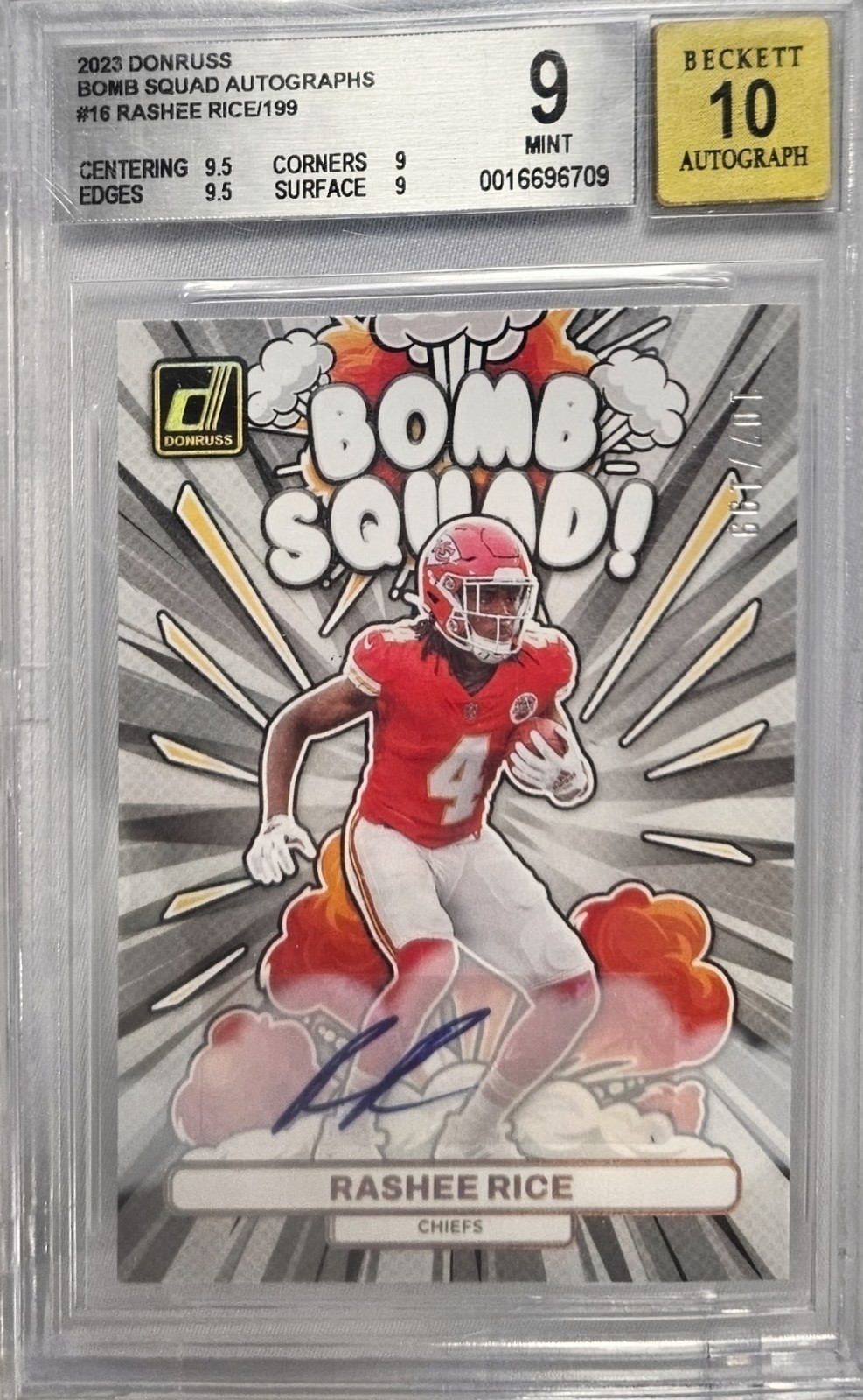 2023 Panini Donruss Bomb Squad Rashee Rice #BS-16 Autographs /199