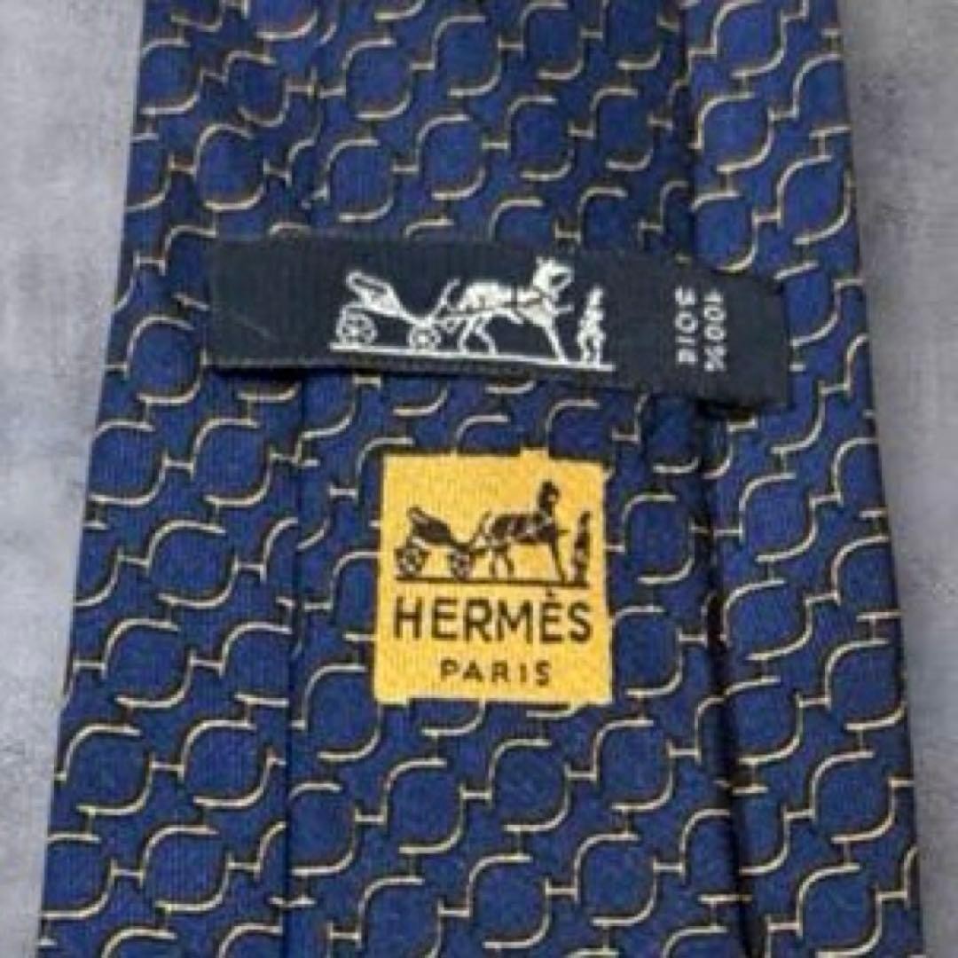 Good condition HERMES World Class  H Pattern Tie … - image 5
