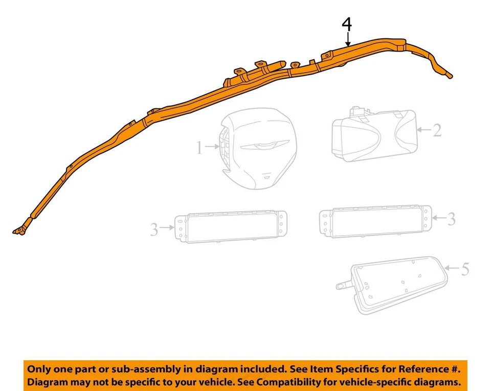 2017-2025 CHRYSLER PACIFICA OEM LH LEFT DRIVER SIDE ROOF CURTAIN AIR BAG SRS Foto 4 de 4