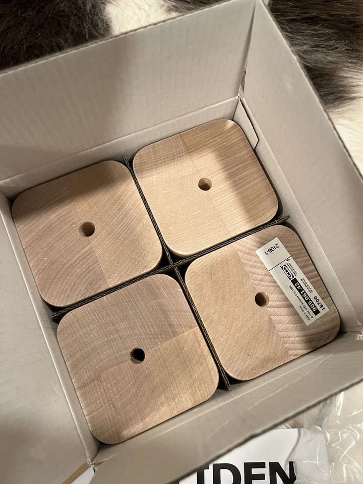 IKEA VINLIDEN Patas de abedul macizo para muebles, 905.061.42 NUEVO paquete de 4 Foto 3 de 4