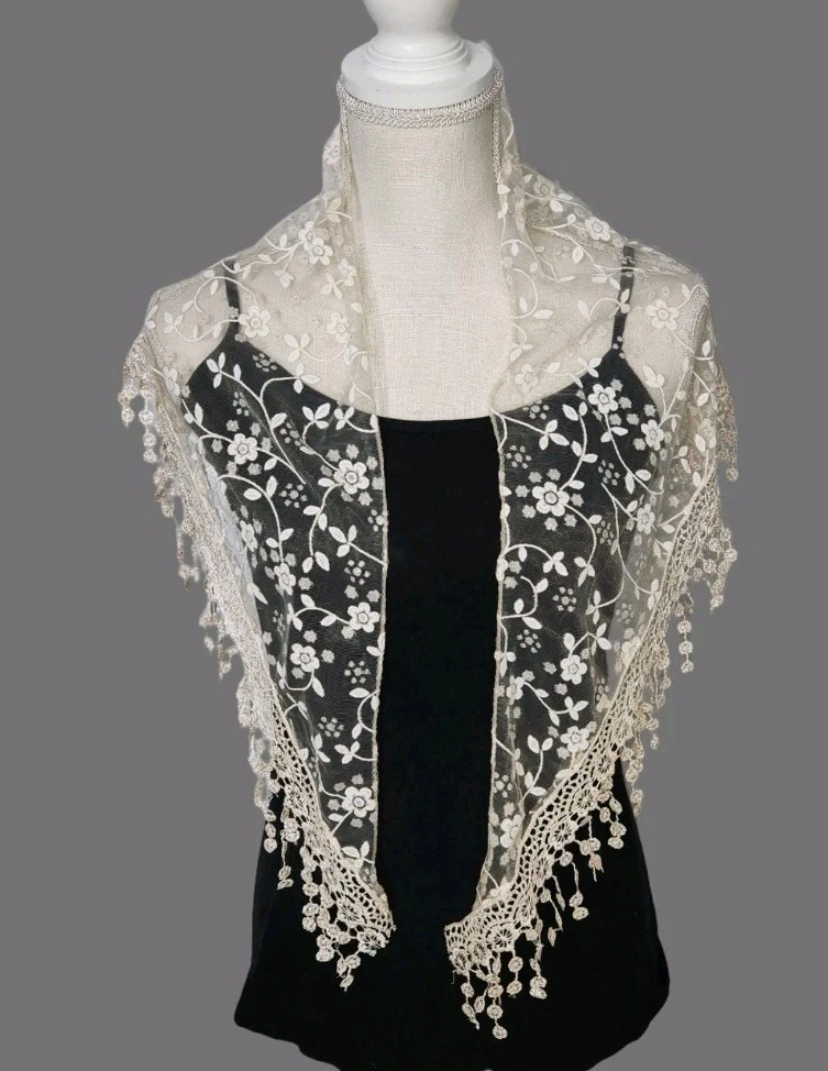 Lace Vintage Scarves & Wraps for sale | eBay