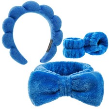 Spa Headband Wristband Set for Women Face Wash, Makeup Skincare