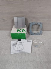 SCHNEIDER MTN627660 PUSH-BUTTON 2-GANG PLUS ALUMINIUM-NEW W/ ORIG.BOX