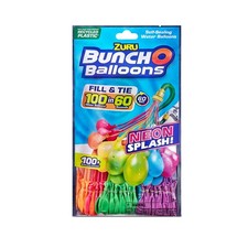 Zuru Neon Splash Bunch O Balloons 100 Rapid-Filling Self-Sealing Neon Water