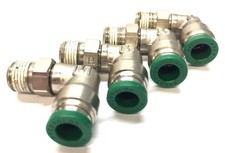 Parker Prestolok 1/4" PTC 90-Degree Elbow threaded 7/16" Fitting [Lot of 4] NOS