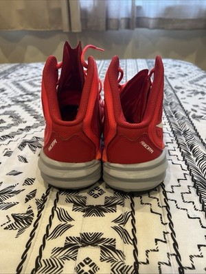 Nike Prime Hype DF II Men s Red White Basketball Shoes Size 10.5 #683705-600 EUC