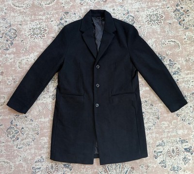Men s Slate & Stone Coat Size XL Polyester Wool Blend