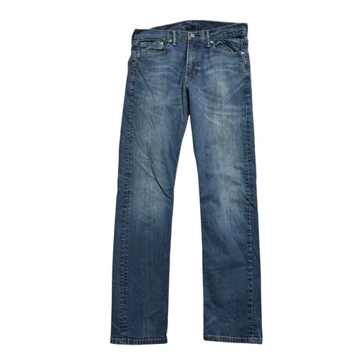 Jeans Levis 513 W32 L34 para Hombres Azul Ajustado Calce Recto Elastizado Denim