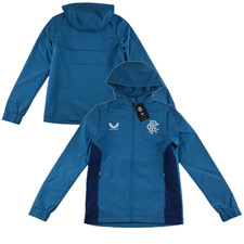 Rangers Football Men's Jacket (Size 14) Castore Blue Lightweight Jacket - New