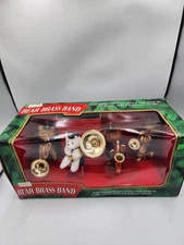 Vintage 1995 Mr. Christmas 4 Piece Animated Musical Bear Brass Band - 21 Carols